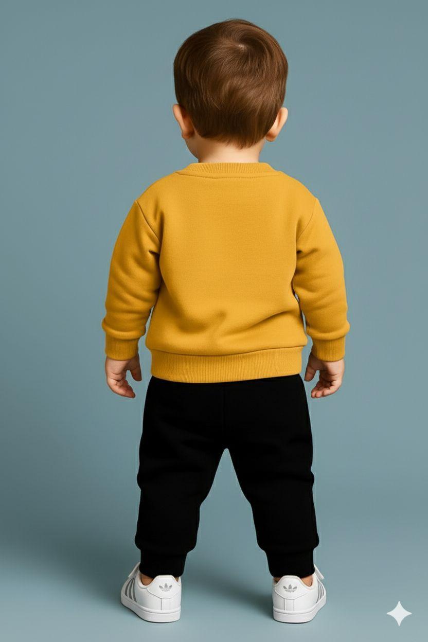 2 Pcs Boy's Polyester Printed Sweatshirt Tracksuit