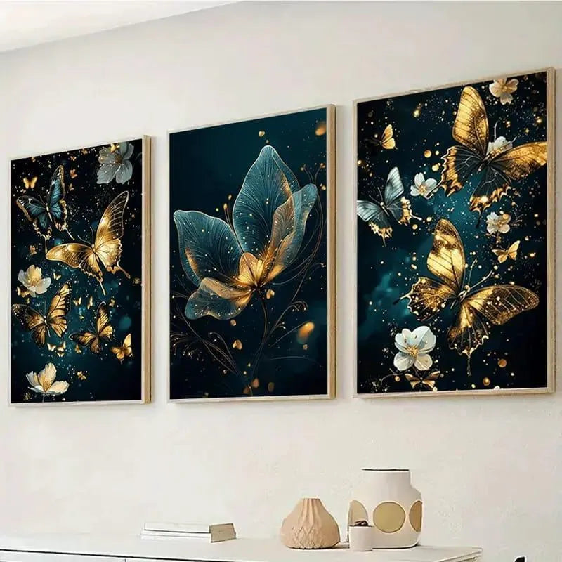 Pack of 03 Flower Design Wall Frames I Wall Décor I Frames I Frame Wall Decoration I Frames For Wall I Decoration Pieces